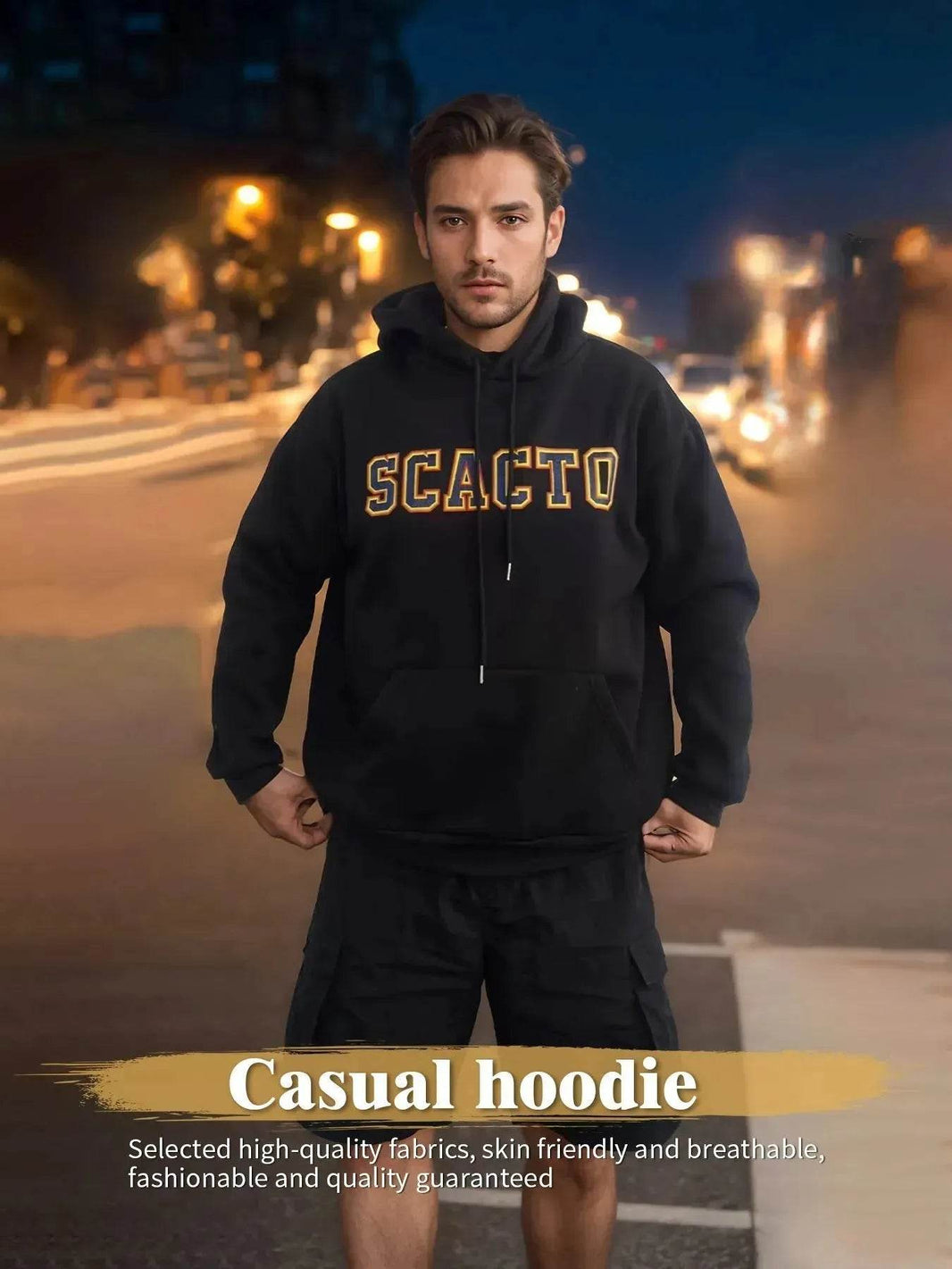 Fashionable Solid Color Long Sleeved Printed Unisex Hoodie - EX-STOCK Canada