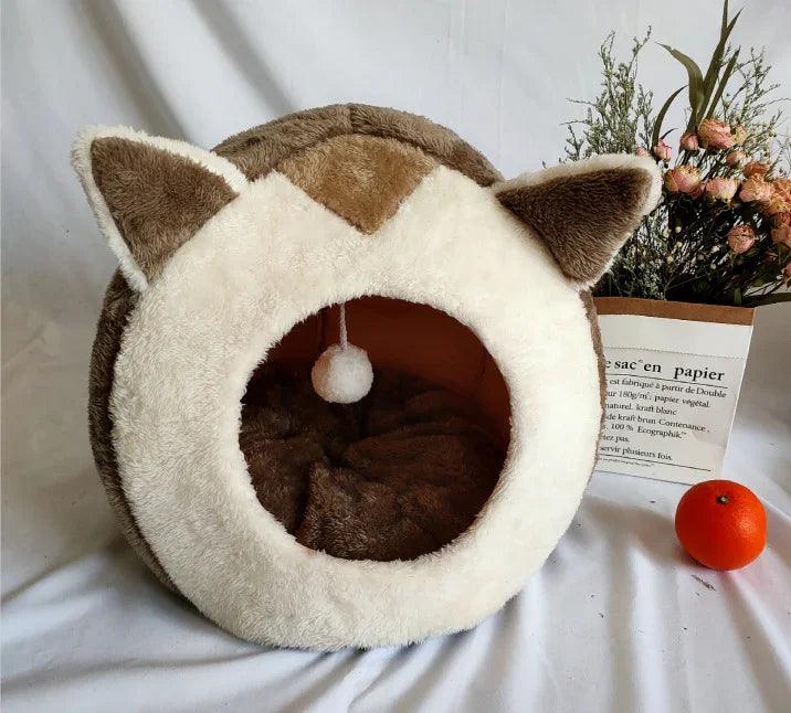 Litière pour chat domestique litière fermée chenil pour chat hiver plus veloursEX-STOCK Canada