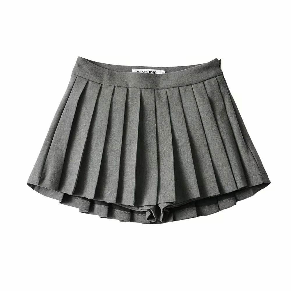Women's High Waist A-line Mini Pleated Skirt - EX-STOCK Canada