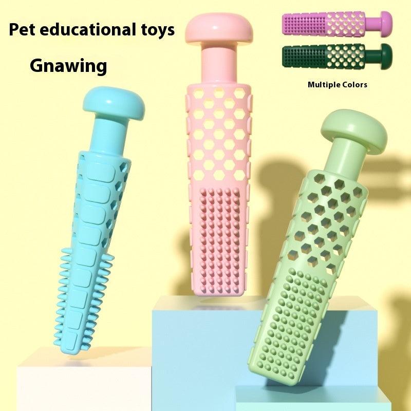 Jouet pour animal de compagnie Fournitures Dentifrice-type Jouet à ronger Bâton en TPR Soulage les molaires engorgées