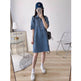 Women's Lapel Breasted Straight-leg Denim Dress - EX-STOCK Canada