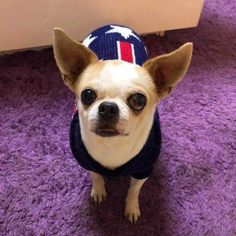 Christmas Maple Snowflake Turtleneck Knitted Sweater Pet Clothes - EX-STOCK Canada