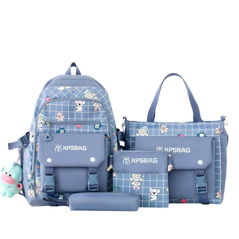 Backpack Primary School Girls Schoolbag Women's Four-piece Set - EX-STOCK Canada