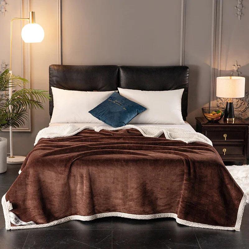 Double fleece blanket fleece blanket thick fleece blanket EX-STOCK Canada