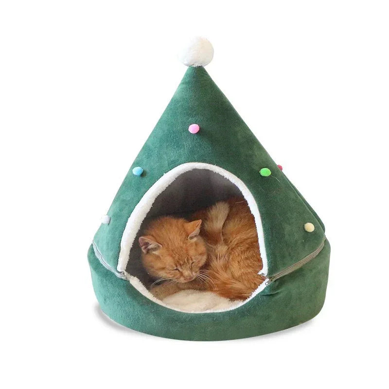 Christmas Tree Pet Bed Winter Warm Pet Nest Cat House Dog pet supplies EX-STOCK Canada