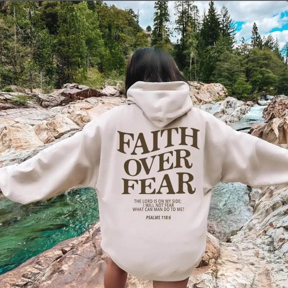 New Hoodie Faith Fear Men's And Women's Printed Sweatshirt - EX-STOCK Canada