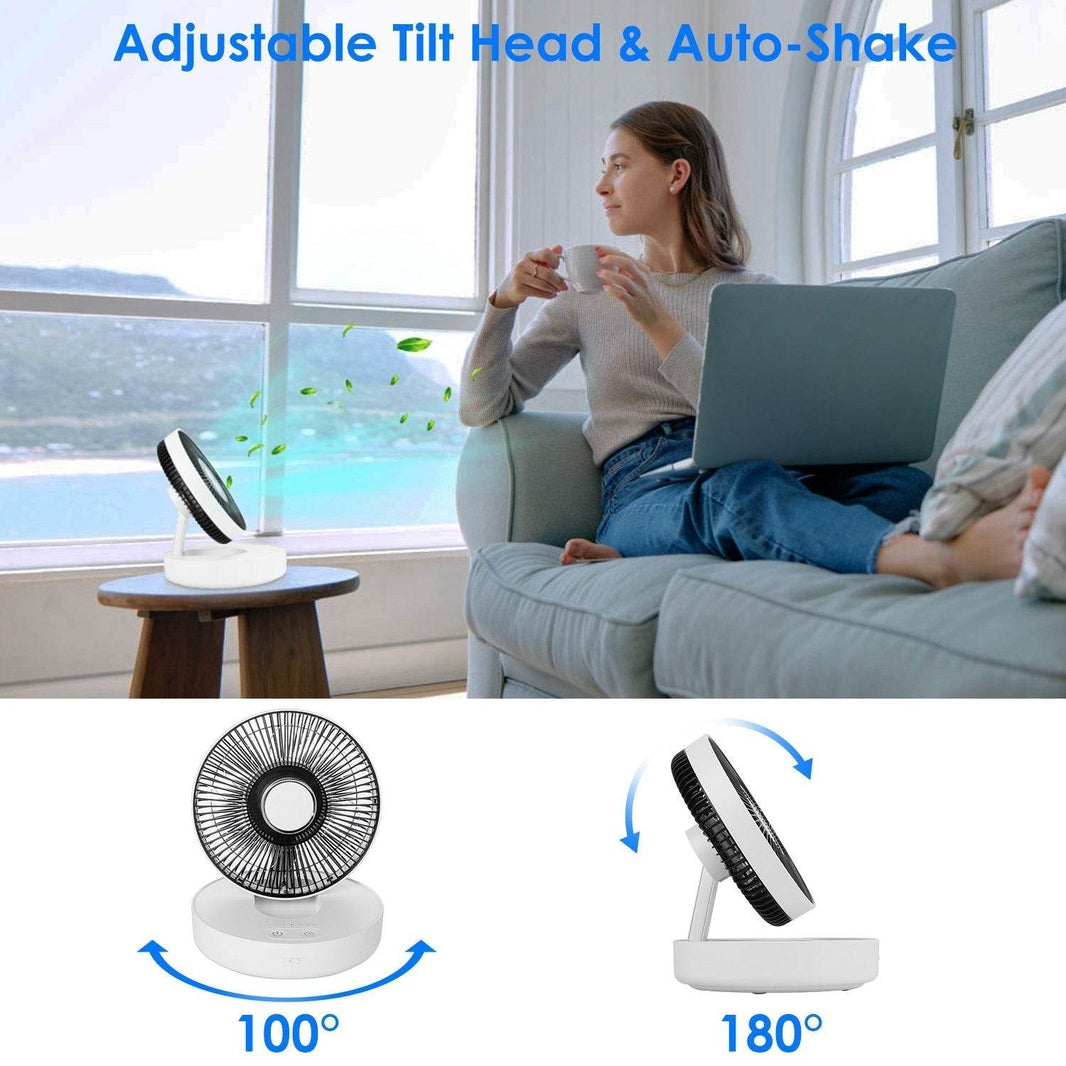 Foldable Rechargeable Portable Remote Control Desk Fan - EX-STOCK Canada