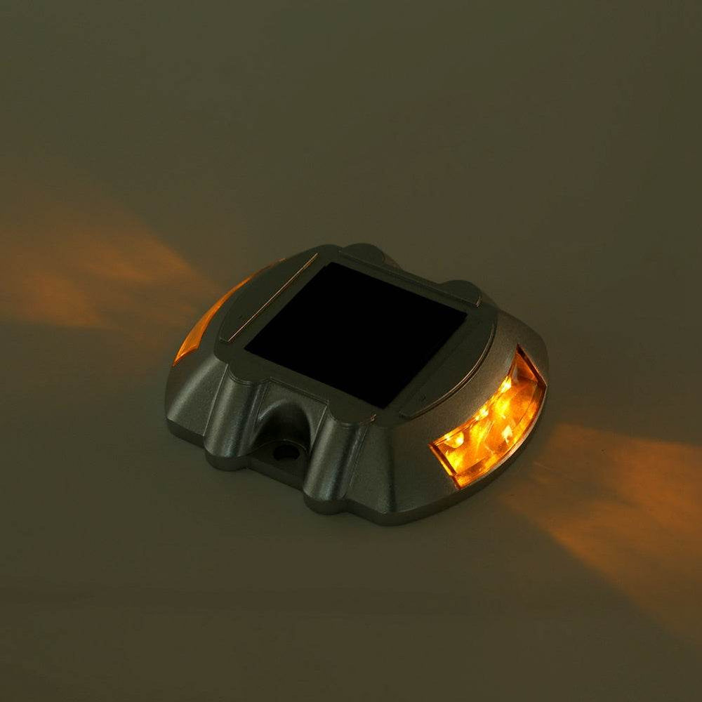 Casting Aluminum Solar Power Waterproof 6 LED Lamp Outdoor Road Driveway Pathway Light Yellow - EX-STOCK Canada