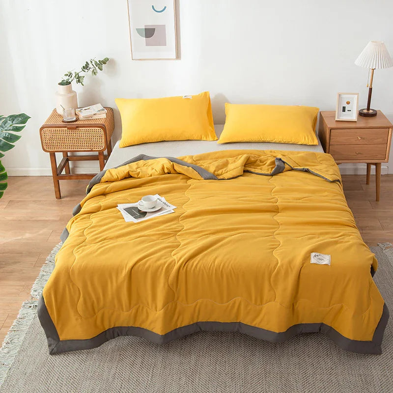 Pure Color Washed Cotton Summer Air Conditioning Duvet EX-STOCK Canada