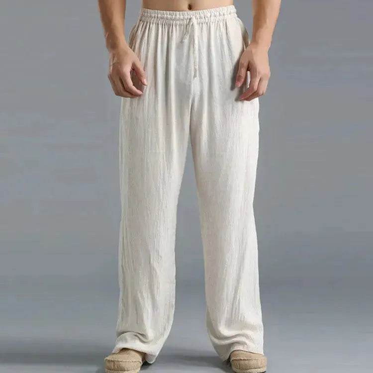 Linen Pants for Men Loose Fit Casual Classic Summer. - EX-STOCK Canada