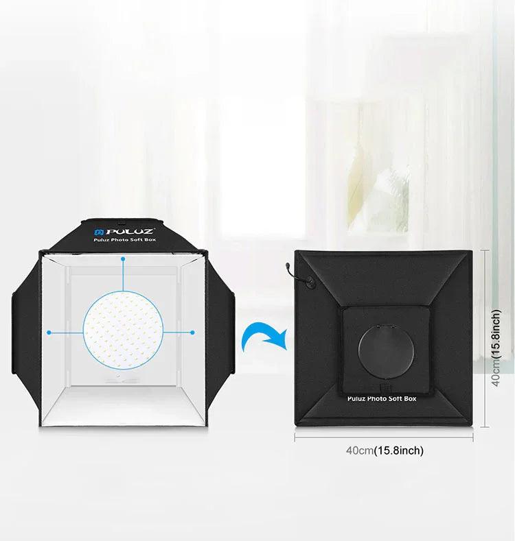 Boîte lumineuse pliable pour photo de produit LED de studio petit 40 cm Lumière de prise simpleEX-STOCK Canada