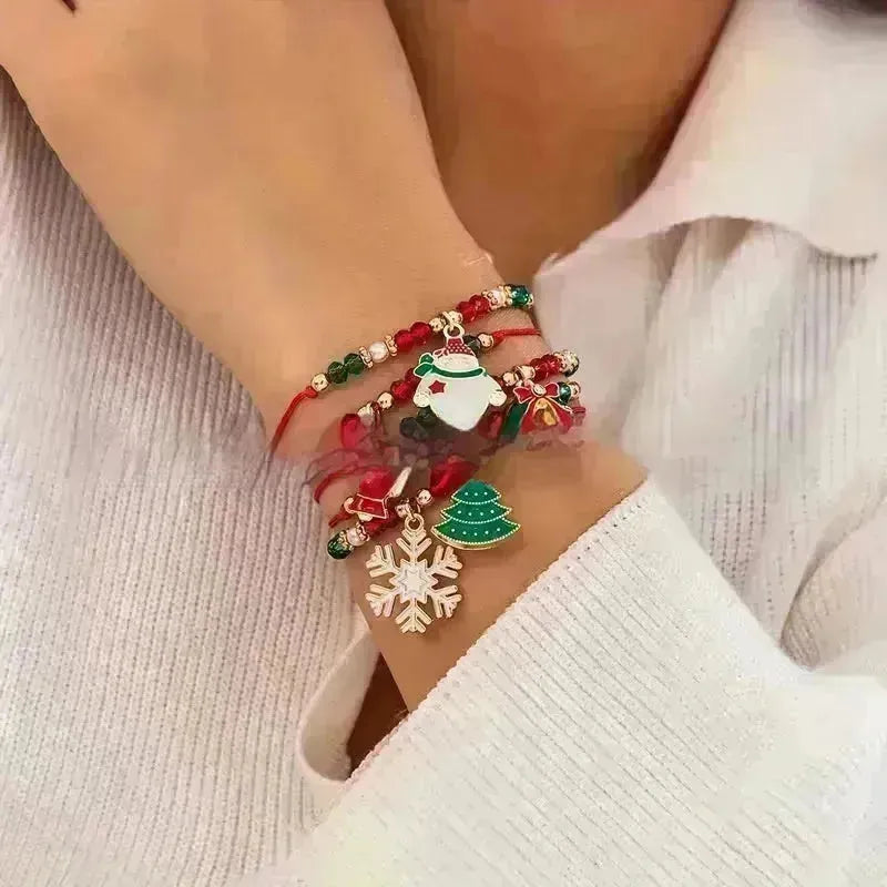 5pcs Nouveau ensemble de bracelet perlé à la main en argile à la main