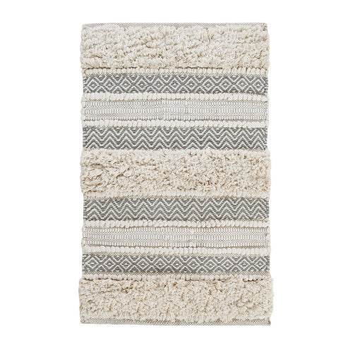Woven Texture Stripe Bath Rug Grey 20x32 - EX-STOCK Canada