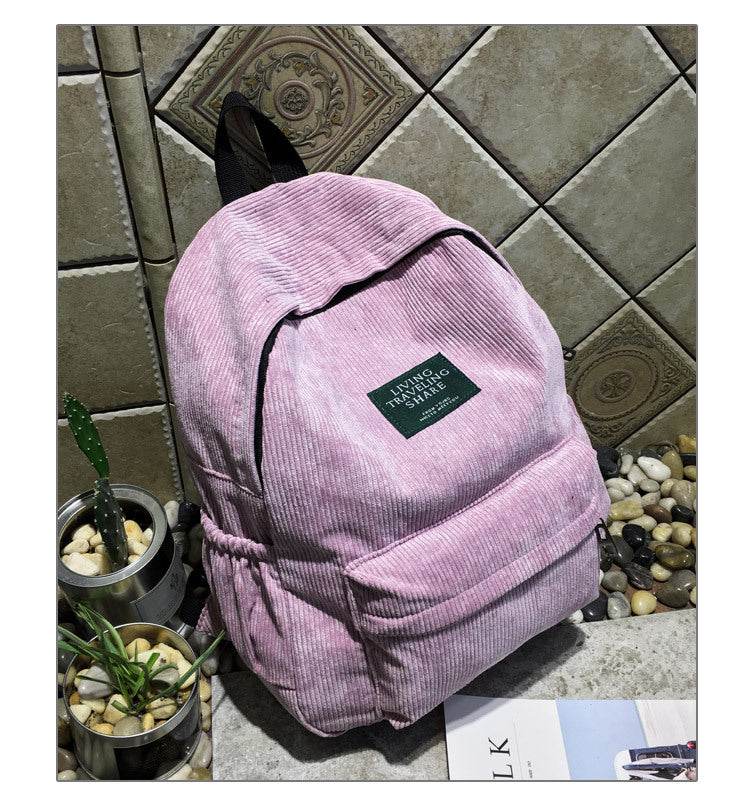Mini School Bag Corduroy Small Canvas Backpack - EX-STOCK Canada
