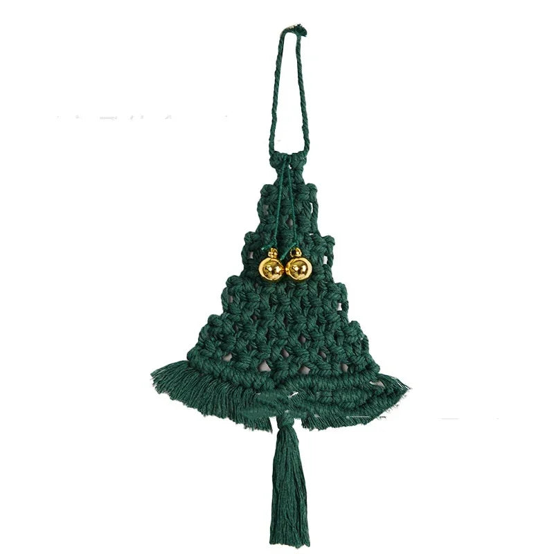 Pendentif de décoration de sapin de Noël en corde de coton tressée à la mainEX-STOCK Canada
