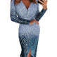Dinner Party Dress Ladies Shining Evening Party Skirt Gown EX-STOCK Canada