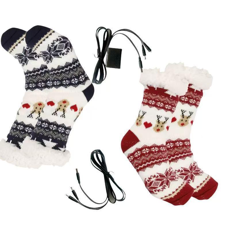 USB Electric Heating Warm Thickened Heating Room Socks EX-STOCK Canada