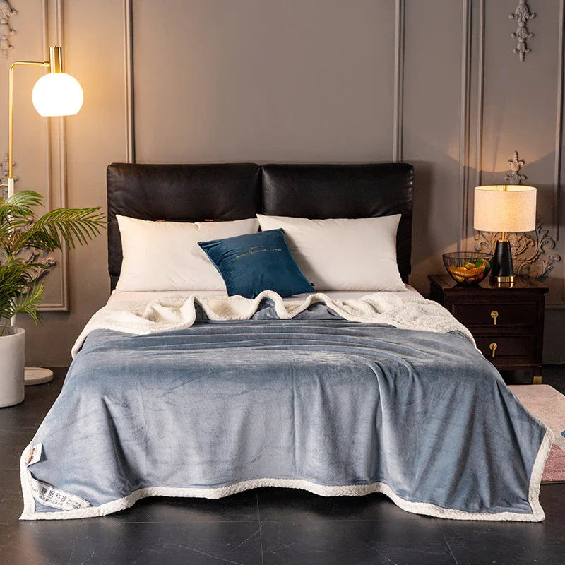Double fleece blanket fleece blanket thick fleece blanket EX-STOCK Canada