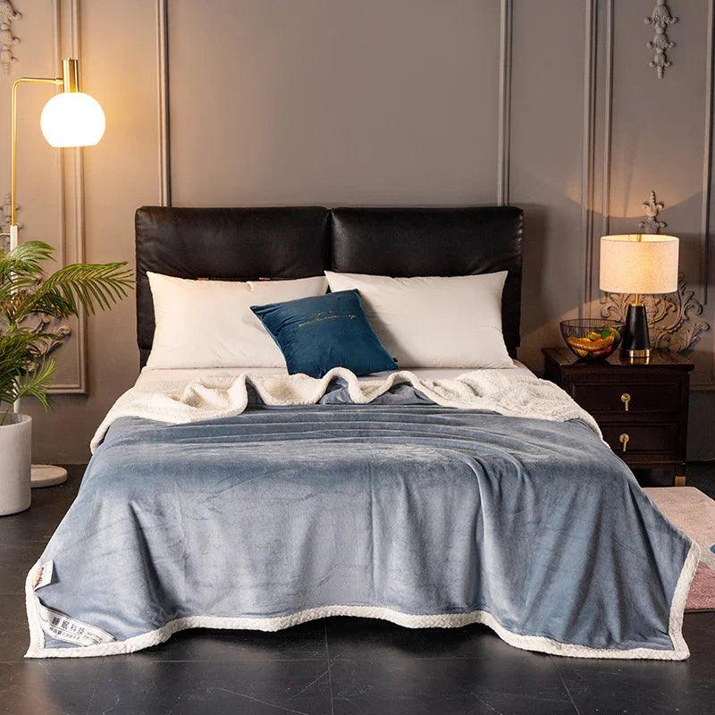 Double fleece blanket fleece blanket thick fleece blanket EX-STOCK Canada