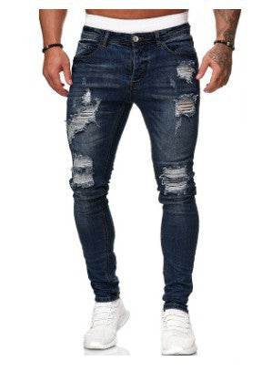 Slim fit Ripped Straight leg denim Jean Pant trousers for men - EX-STOCK Canada