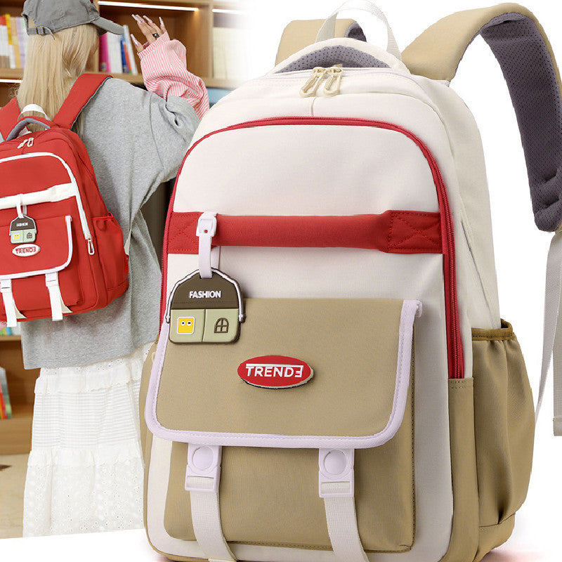 New Preppy Style Girls Casual Multicolor Lightweight Double-shoulder Backpack EX-STOCK