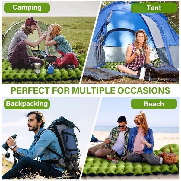 Double Air Mattress With Pillow, Built-in Foot Pump, 4-inch Camping Air Mattress, For Backpacking, Hiking, Traveling-It Is Prohibited To Sell On Walmart And Does Not Ship On Weekends - EX-STOCK Canada