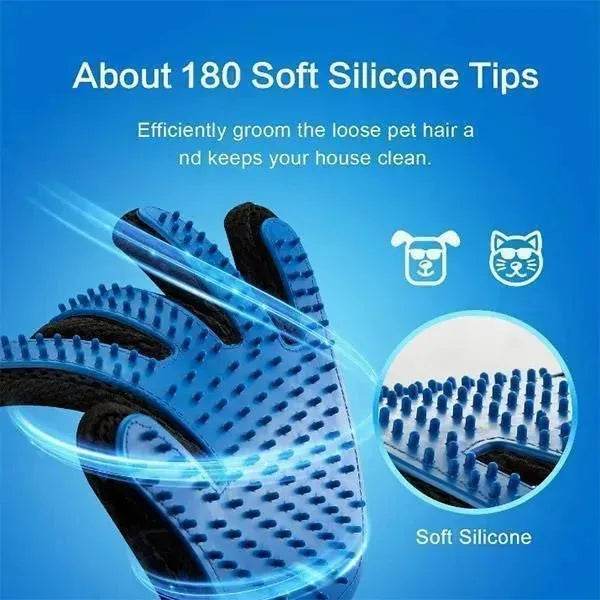 Silicone Pet Hair Removal Glove Comb Pet Grooming Gloves Brush - EX-STOCK Canada