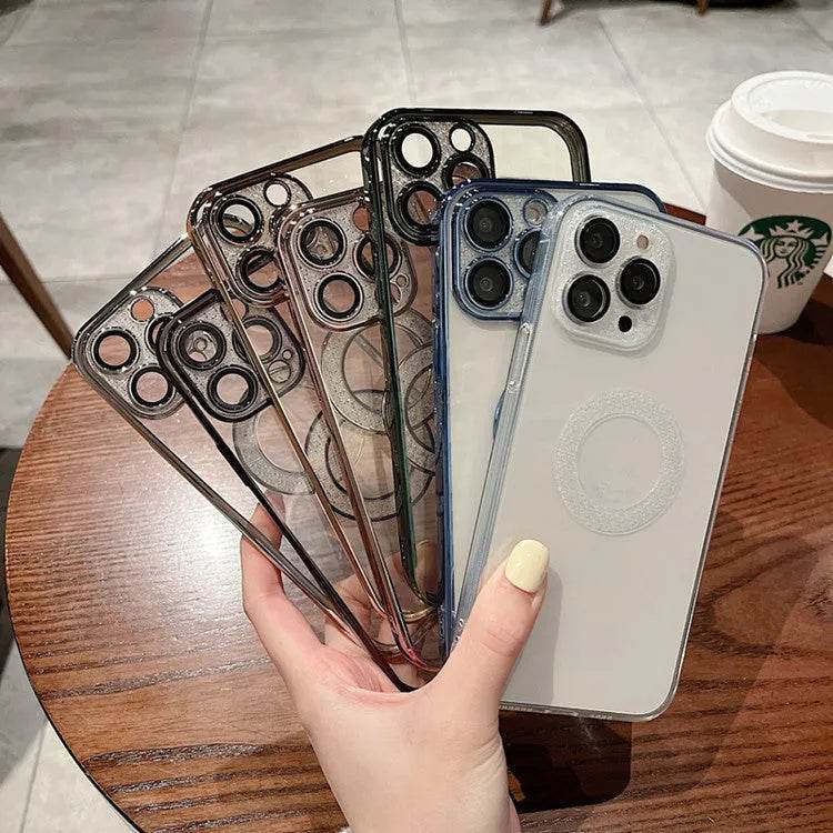 Electroplated TPU Transparent Apple Mobile phone Case - EX-STOCK Canada