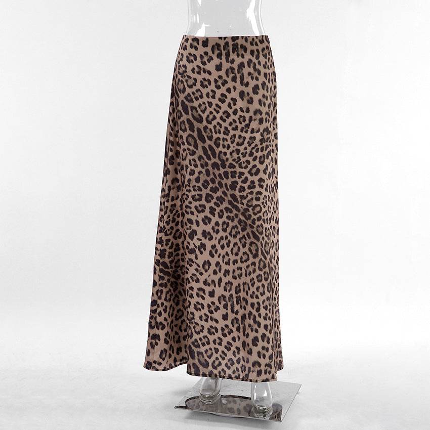Leopard Long Skirt Fashion Mermaid Skirt Womens Clothing - EX-STOCK Canada