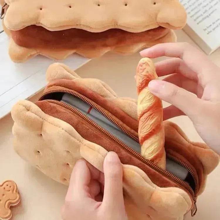 Sandwich Biscuit Plush Pencil Bag School Supplies - EX-STOCK Canada