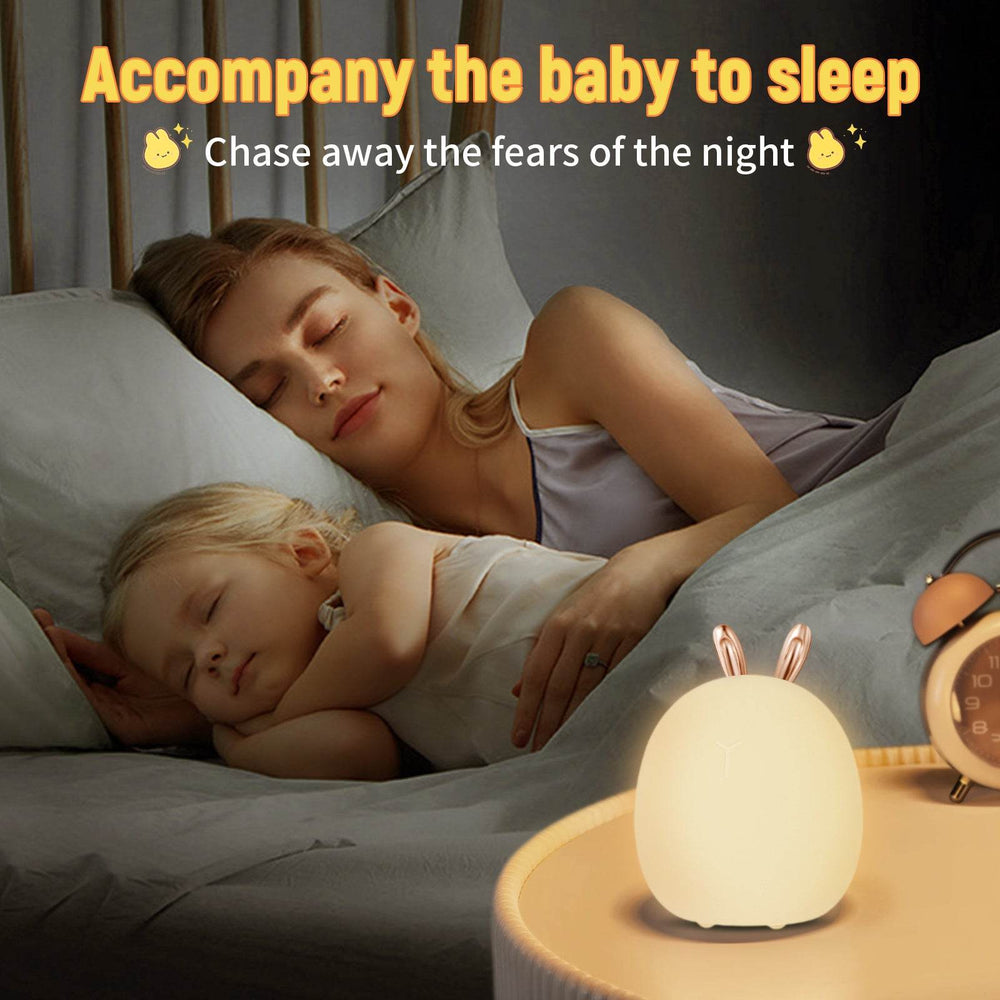 Baby Feeding, Adjustable, Creative, Rabbit, Elk Touch Light, Clap Light, Small Electric Light, Soft Baby Lamp toy - EX-STOCK Canada