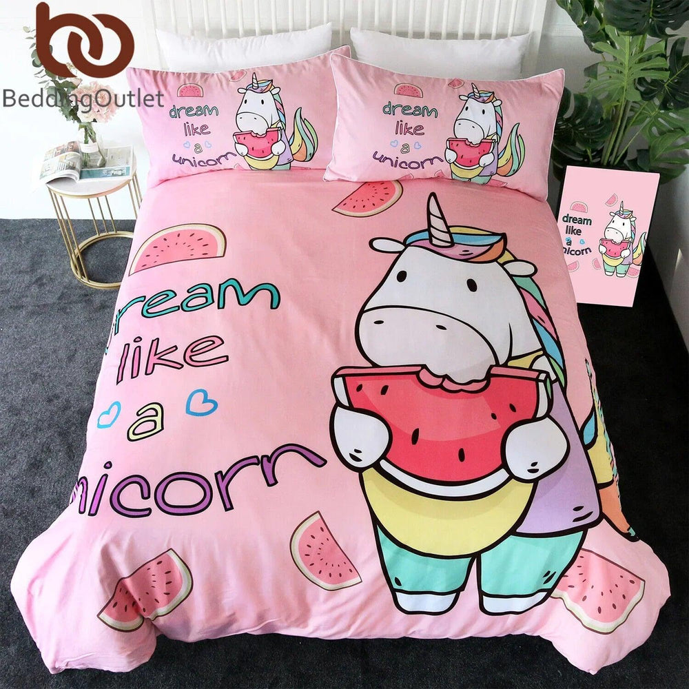 Ensemble de housse de couette 3 pièces Pastèque pour couette, literie taille QueenEX-STOCK Canada
