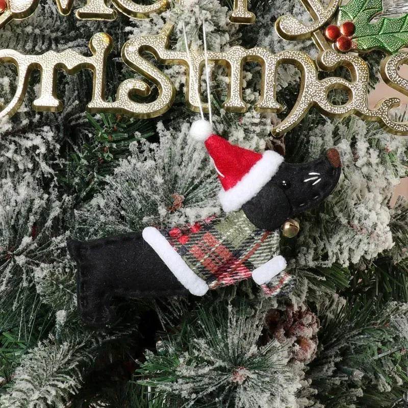 Christmas Decorations Dressing Sausage Dog Small Pendant - EX-STOCK Canada