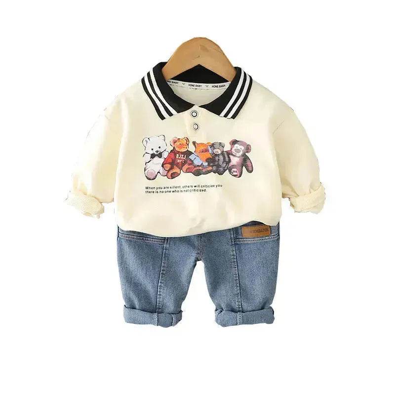 Cartoon Printed Children's Hoodie Shirt And Pants Set Two piece for boys - EX-STOCK Canada