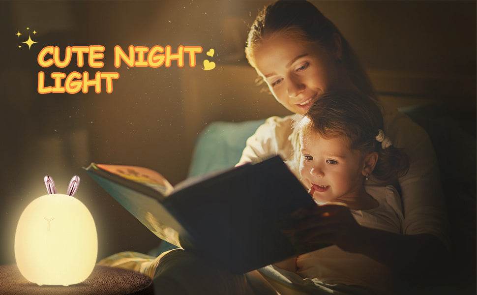 Baby Feeding, Adjustable, Creative, Rabbit, Elk Touch Light, Clap Light, Small Electric Light, Soft Baby Lamp toy - EX-STOCK Canada