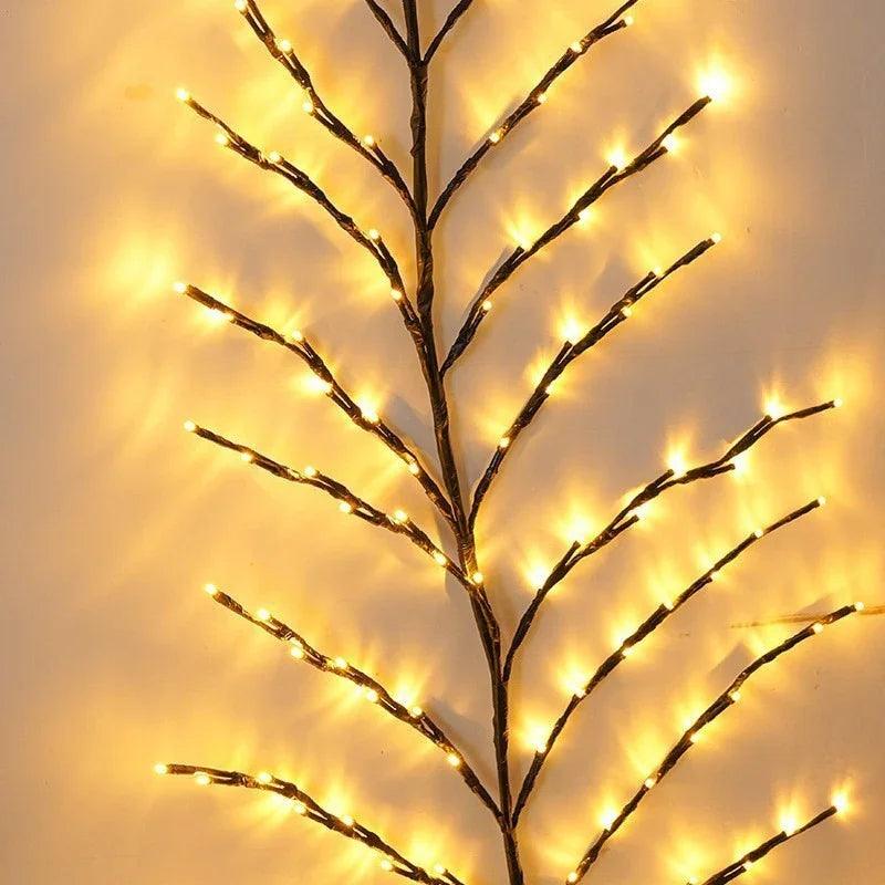 Lampada di Rattan con Foglie di Natale a LED per Camera da Letto Illuminazione InternaEX-STOCK Canada