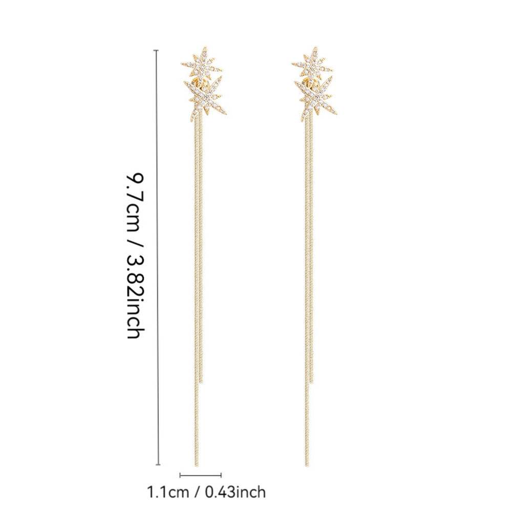 Women's Korean Style Long Tassel Drop Earrings Elegant Lightweight Statement Gold Plated Fashion Jewelry Wholesale - EX-STOCK Canada