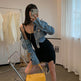 Light Blue crop Denim Jacket For Women - EX-STOCK Canada