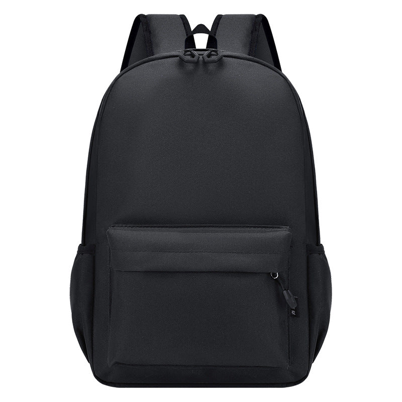 Black backpack on a white background