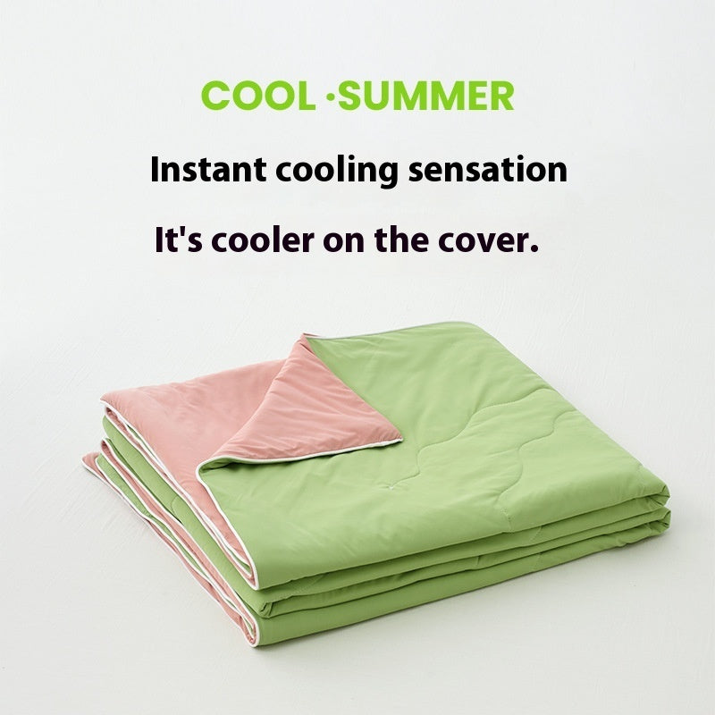 Solid Color AB Version Summer Cool Feeling Thin Duvet Washable EX-STOCK Canada
