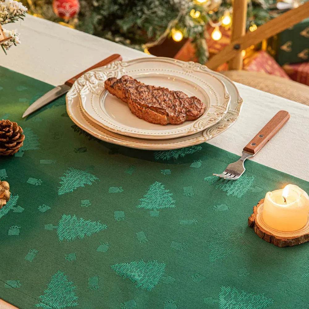 Christmas Table Runner Dark Jacquard Dining Table - EX-STOCK Canada