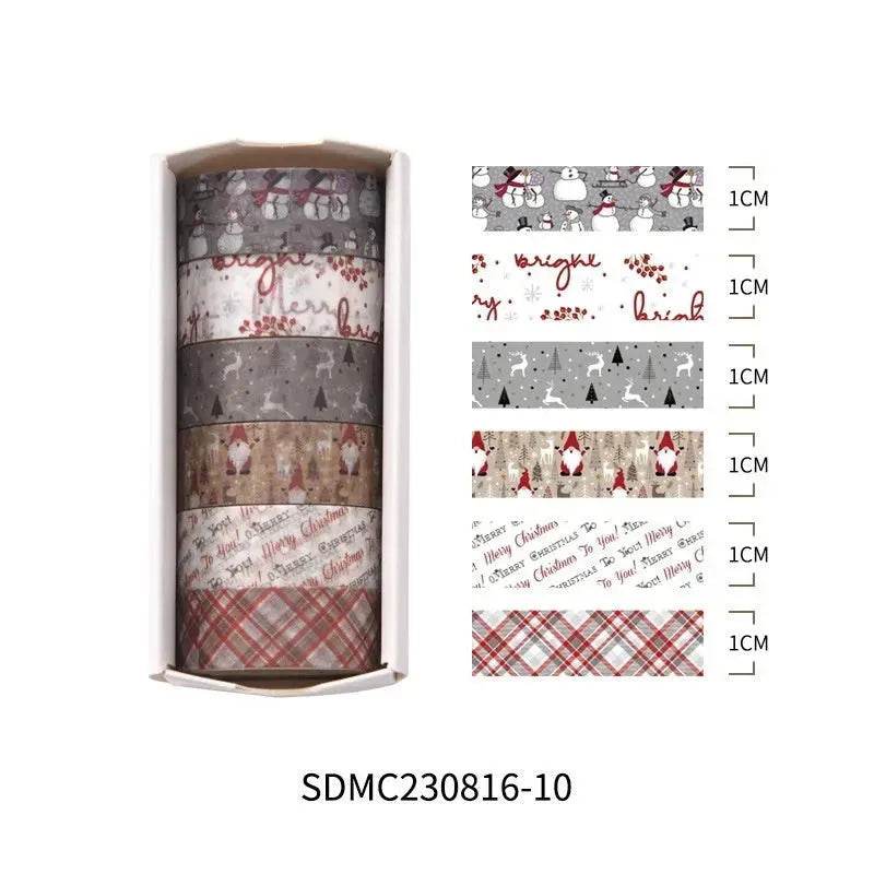 Creative Christmas Gift And Paper Adhesive Tape Journal Tape Christmas Decoration Material Cute Christmas Tape - EX-STOCK Canada