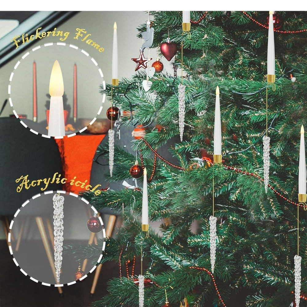 Candela di Natale LED Interna Decorazioni Natalizie per Albero di Natale Atmosfera Festiva Pendente di NataleEX-STOCK Canada
