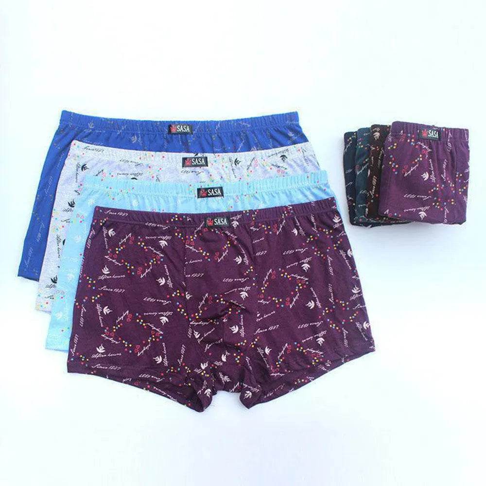 Men's Underpants Cotton 6 Pcs Printed Boxer Mid Waist underwear - EX-STOCK Canada