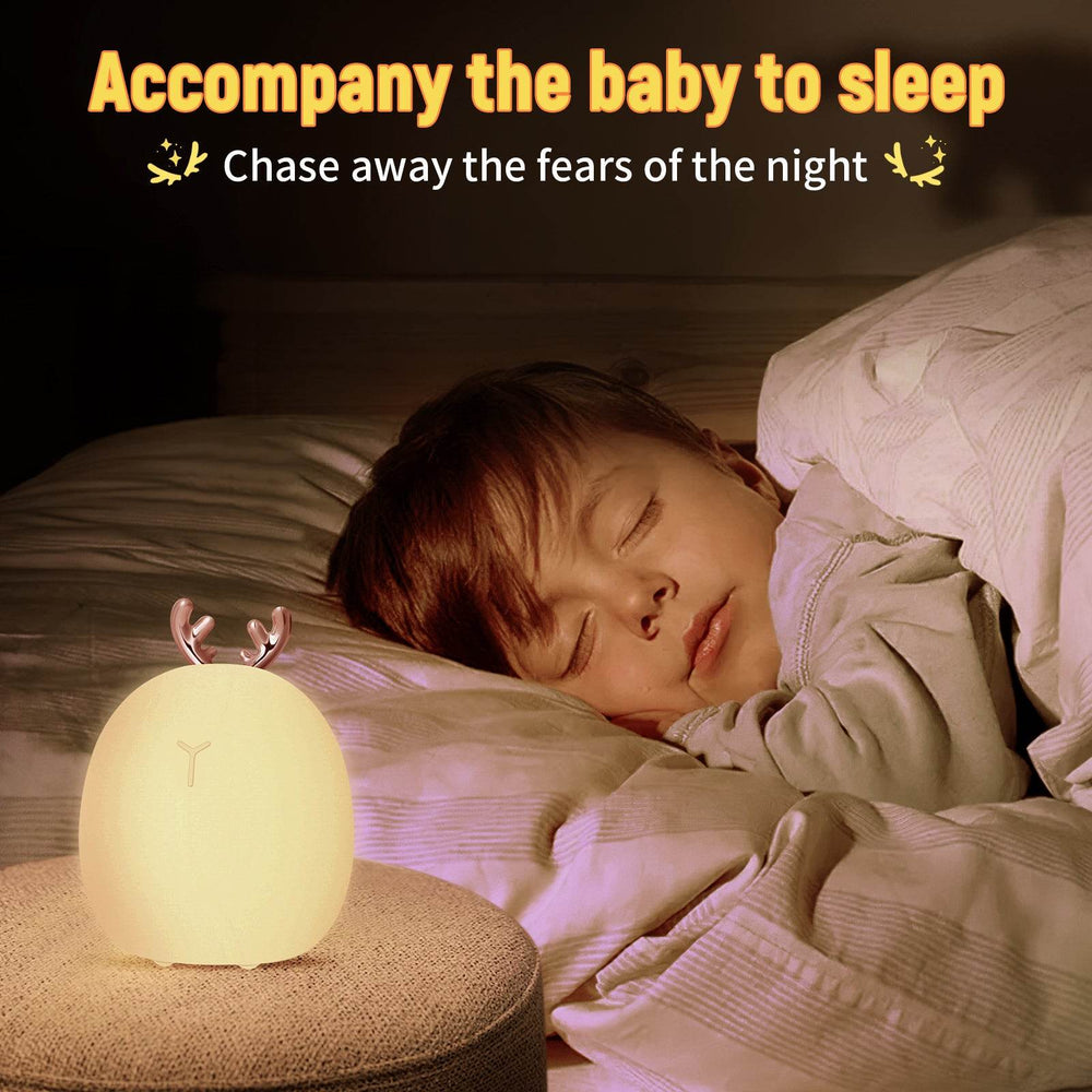 Baby Feeding, Adjustable, Creative, Rabbit, Elk Touch Light, Clap Light, Small Electric Light, Soft Baby Lamp toy - EX-STOCK Canada