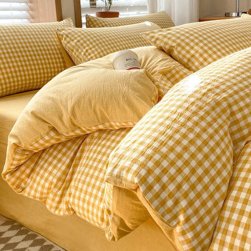 Pure Cotton Class A Four-piece Quilt Cover Household Pure Cotton Bed Sheet Duvet Cover EX-STOCK Canada