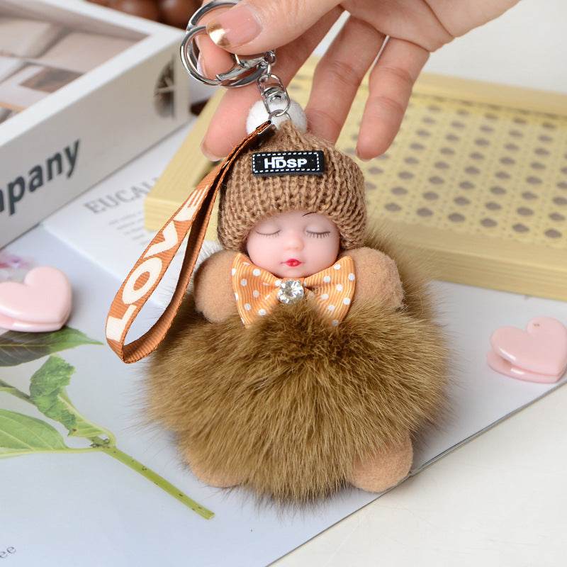 Cute Sleeping Doll Plush Doll Keychain Pendant Backpack Handbag Wallet Accessories - EX-STOCK Canada