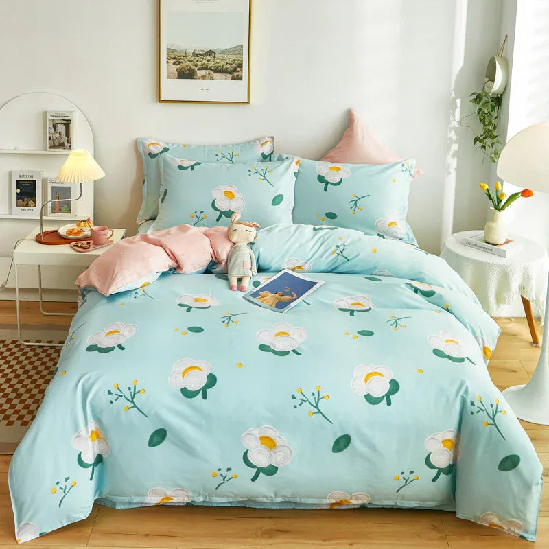 Cotton Duvet Cover One-piece Wholesale Pure Single Double Student Dormitory Bed Sheet Four-piece Set EX-STOCK Canada