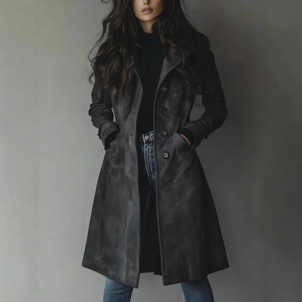 Abrigo largo estilo occidental para mujer para otoño e inviernoEX-STOCK Canada