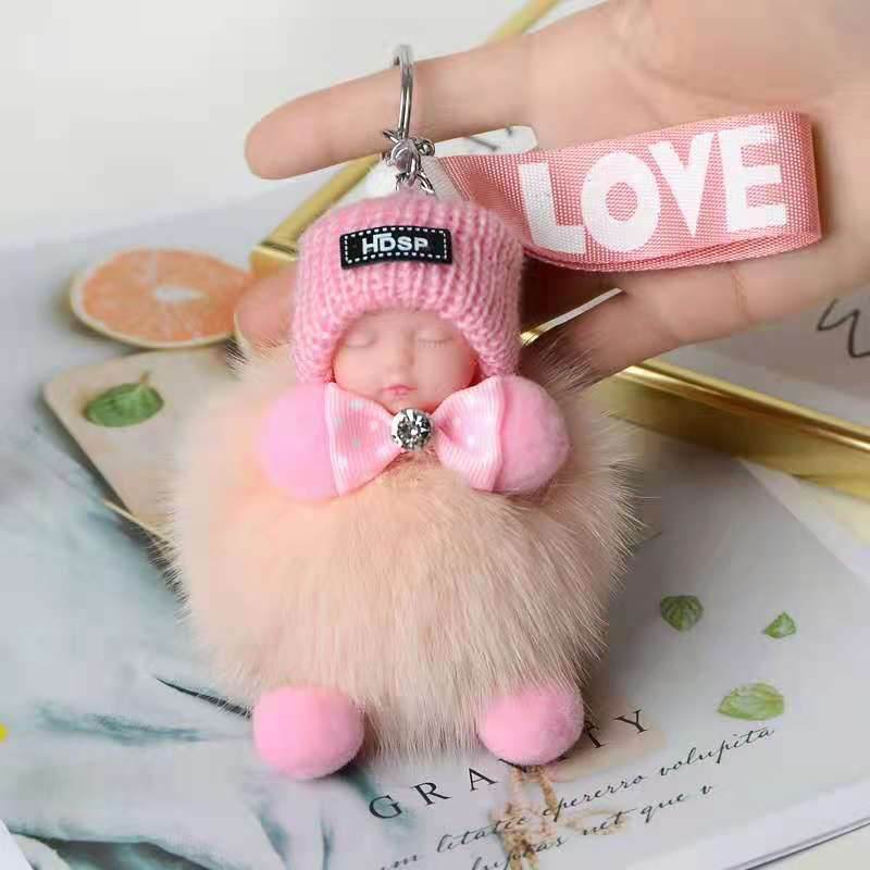 Cute Sleeping Doll Plush Doll Keychain Pendant Backpack Handbag Wallet Accessories - EX-STOCK Canada